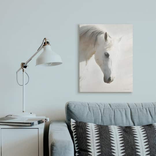 Stupell Industries White Stallion Portrait Minimal Southwestern Horse Canvas Wall Art